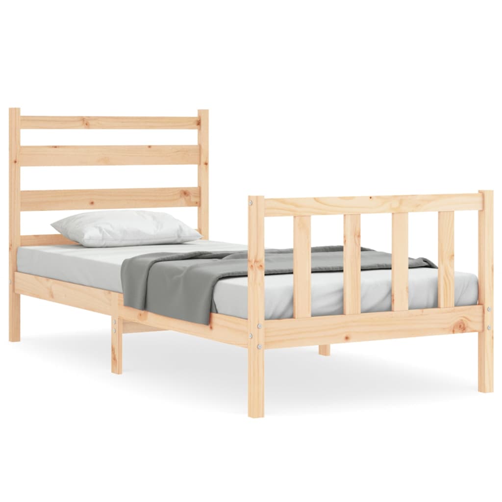 Cadre de lit sans matelas 90x190 cm bois de pin massif