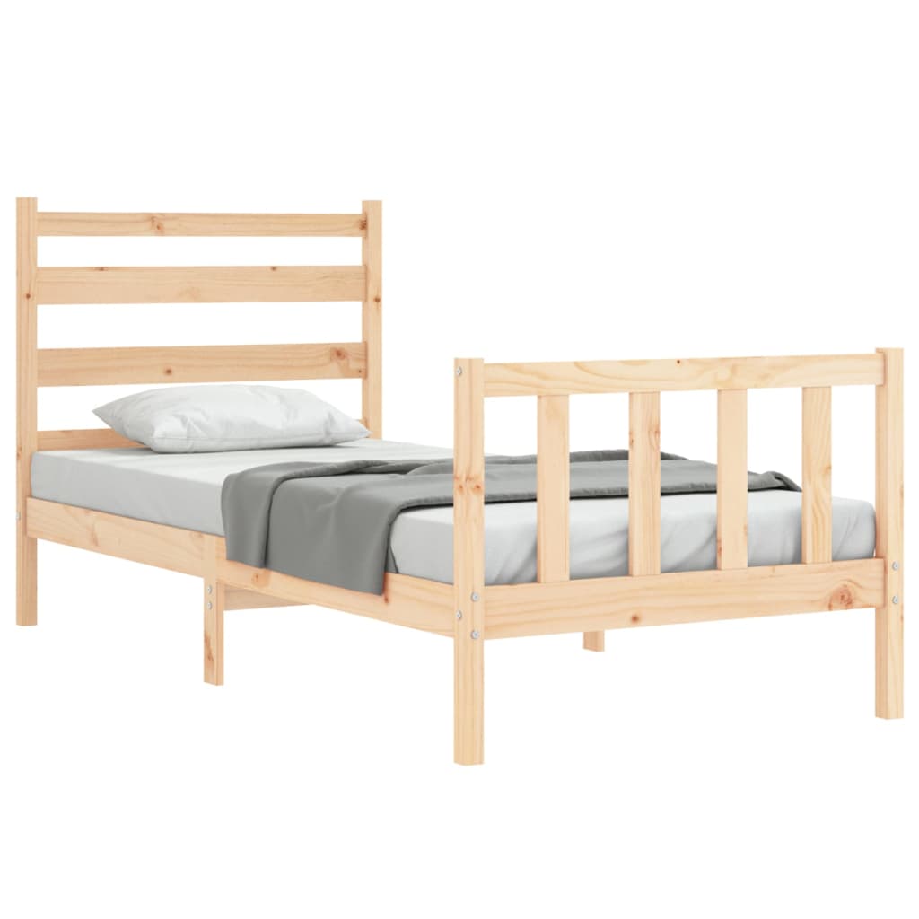 Cadre de lit sans matelas 90x190 cm bois de pin massif