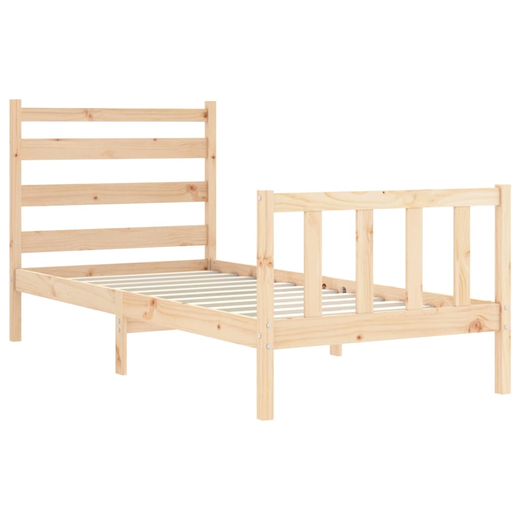 Cadre de lit sans matelas 90x190 cm bois de pin massif