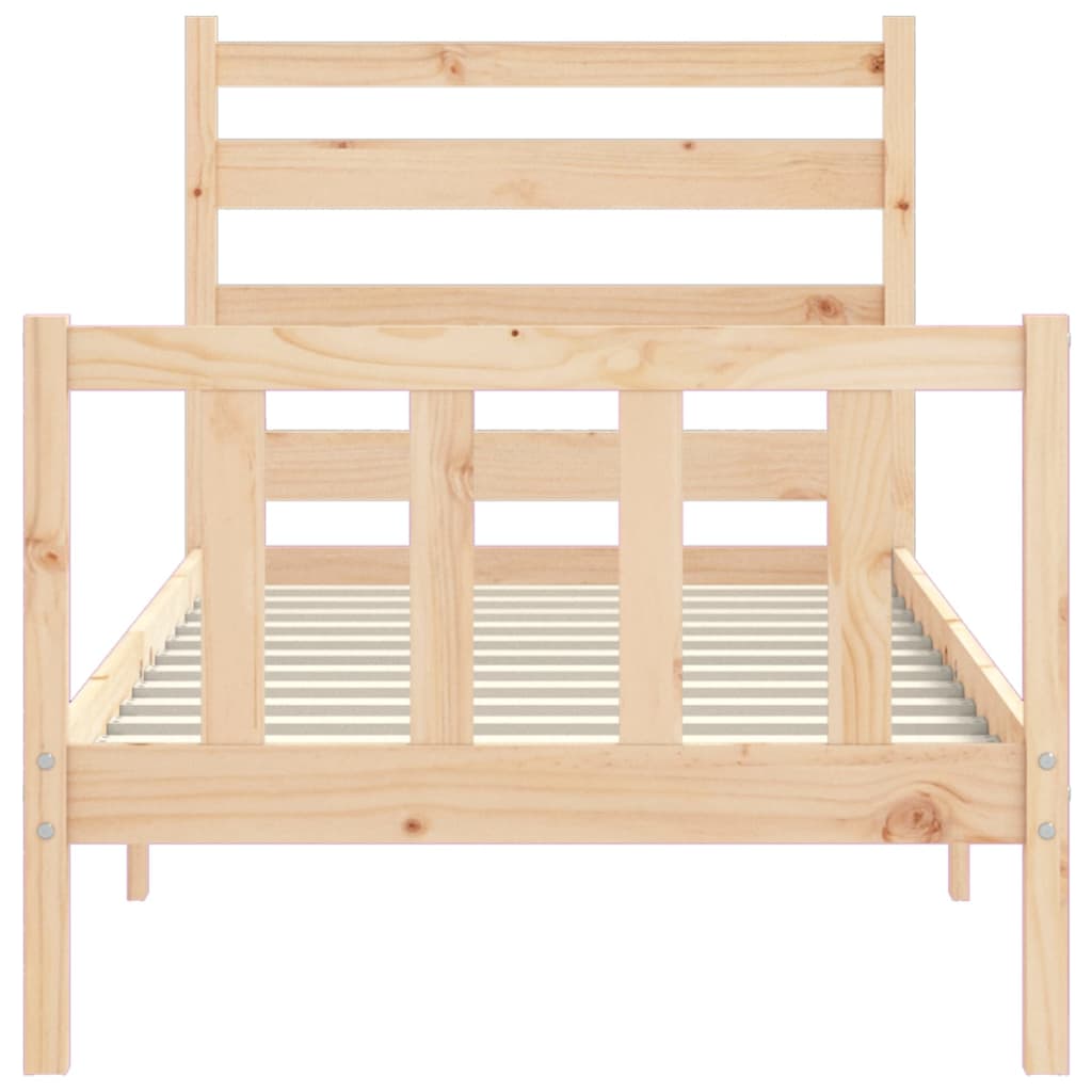 Cadre de lit sans matelas 90x190 cm bois de pin massif