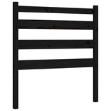 Cadre de lit sans matelas noir 90x190 cm bois de pin massif