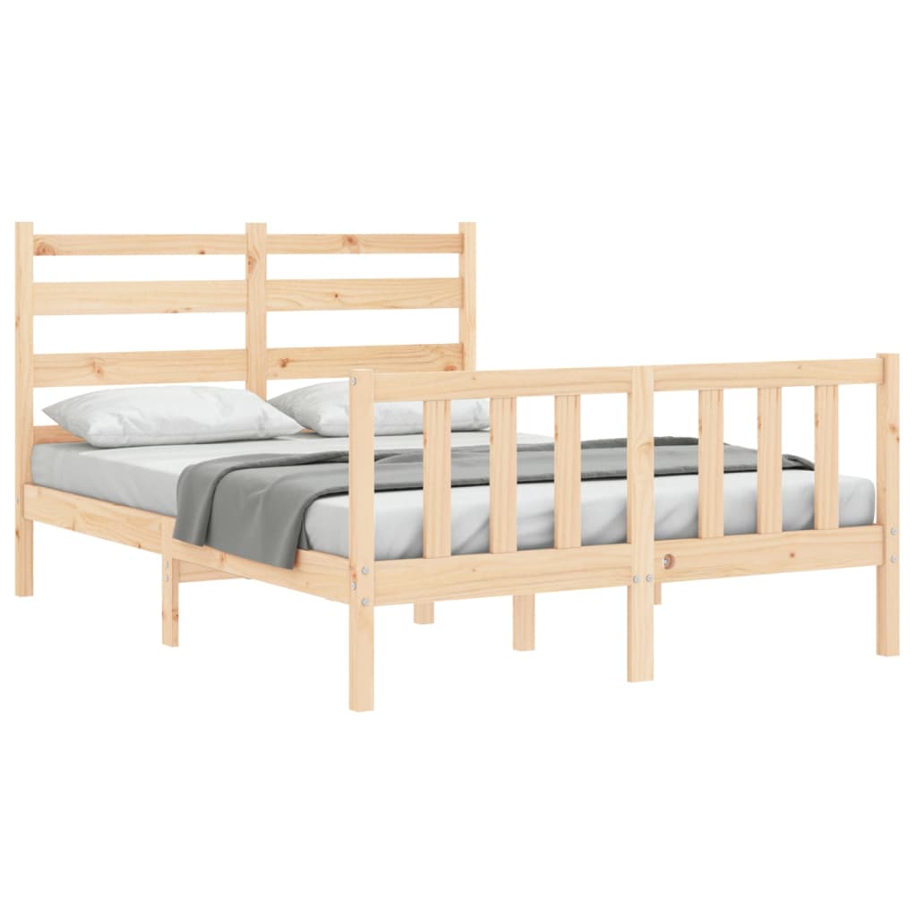 Cadre de lit sans matelas 140x190 cm bois de pin massif