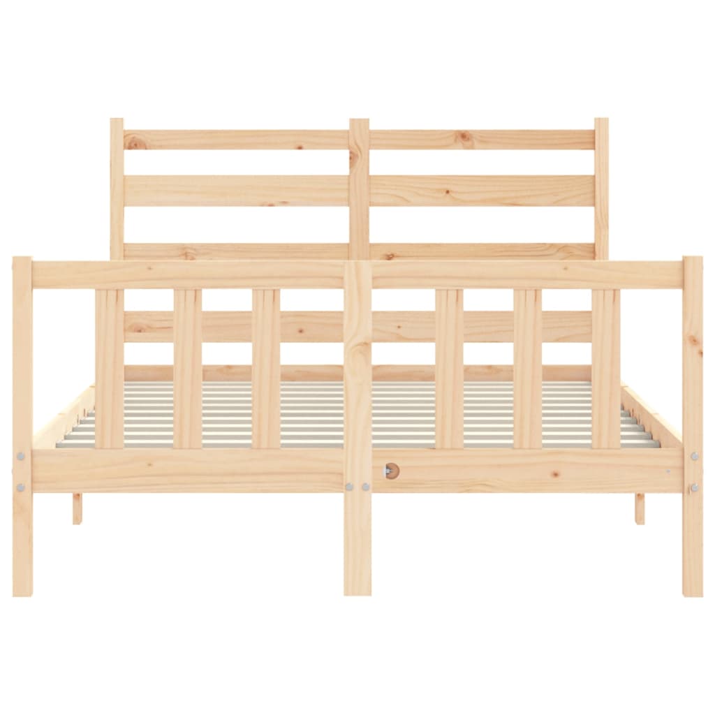 Cadre de lit sans matelas 140x190 cm bois de pin massif