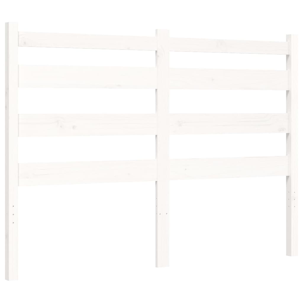 Cadre de lit sans matelas blanc 140x190 cm bois de pin massif