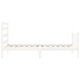 Cadre de lit sans matelas blanc 90x200 cm bois de pin massif