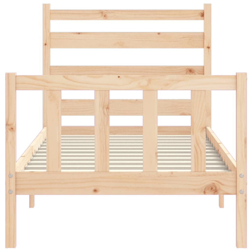 Cadre de lit sans matelas 100x200 cm bois massif de pin