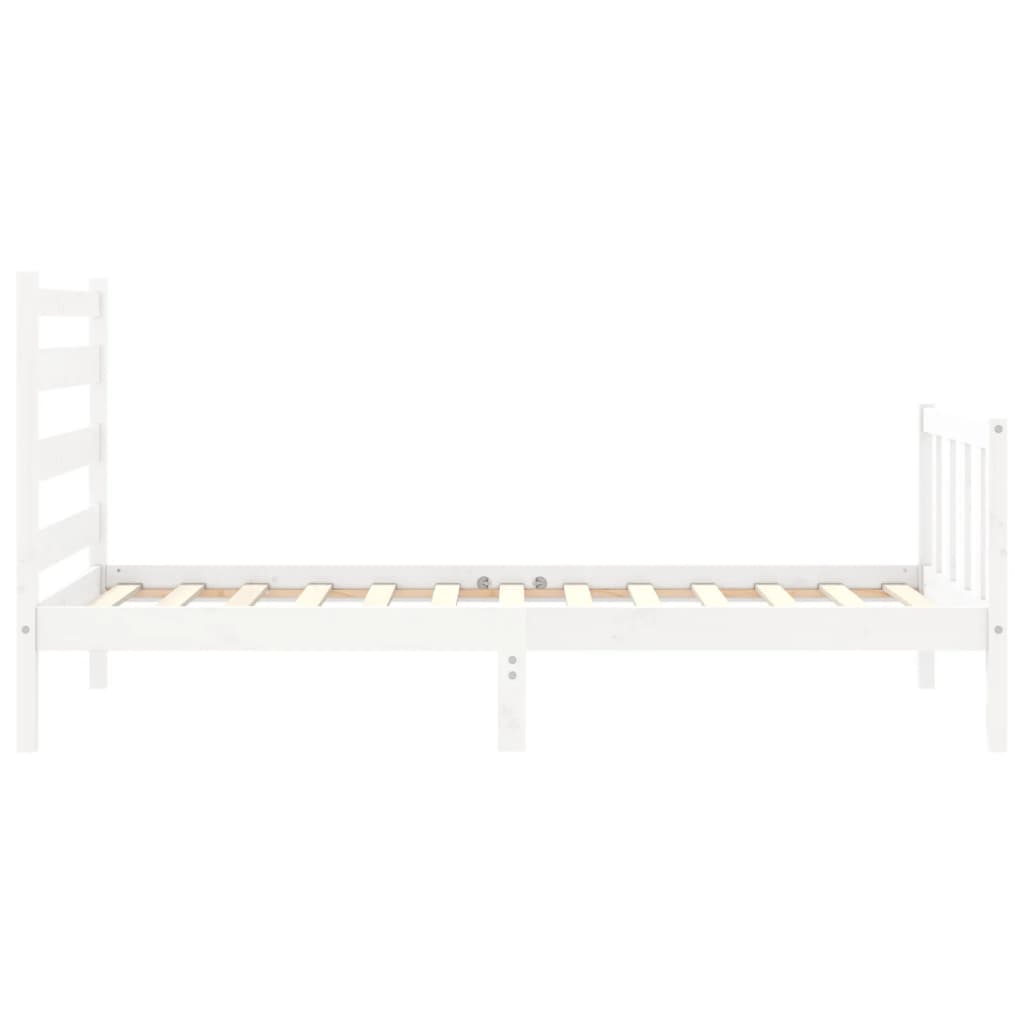 Cadre de lit sans matelas blanc 100x200 cm bois de pin massif