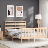 Cadre de lit sans matelas 140x200 cm bois massif de pin