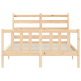 Cadre de lit sans matelas 140x200 cm bois massif de pin