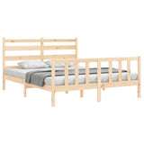 Cadre de lit sans matelas 160x200 cm bois massif de pin