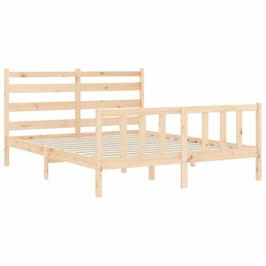 Cadre de lit sans matelas 160x200 cm bois massif de pin