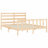 Bed frame without mattress 160x200 cm solid pine wood