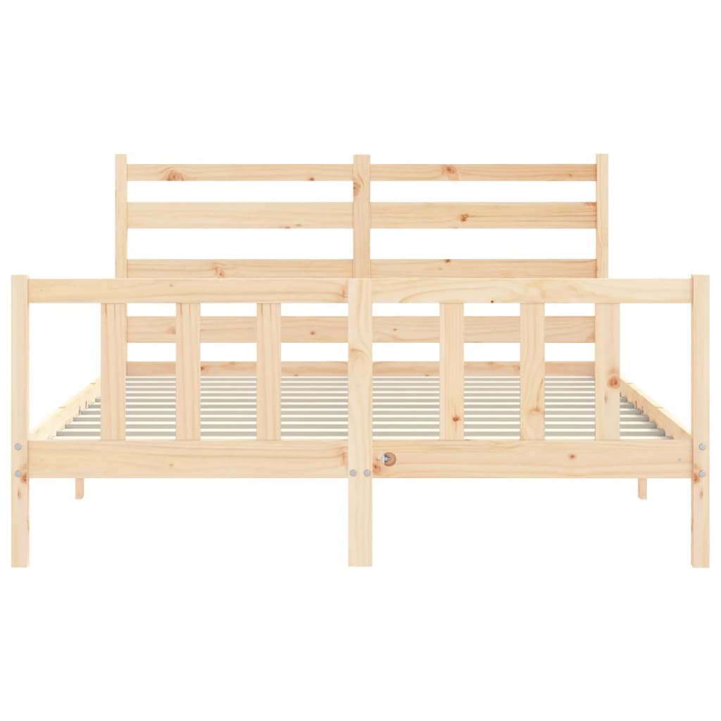 Cadre de lit sans matelas 160x200 cm bois massif de pin