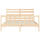 Cadre de lit sans matelas 160x200 cm bois massif de pin