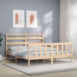 Bed frame without mattress 160x200 cm solid pine wood