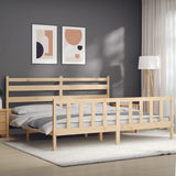 Cadre de lit sans matelas 200x200 cm bois massif de pin