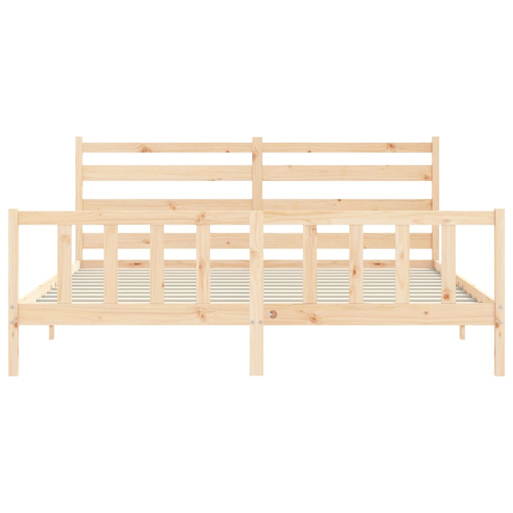 Cadre de lit sans matelas 200x200 cm bois massif de pin