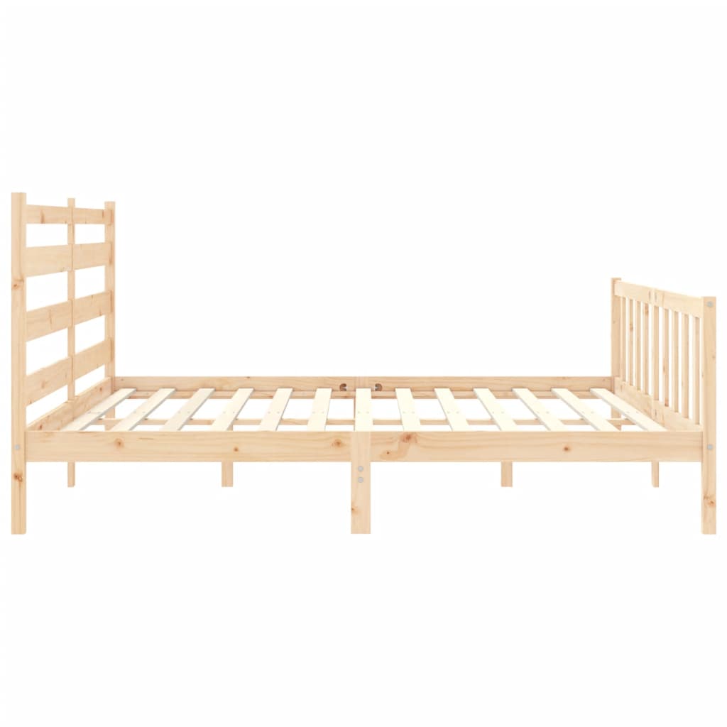 Cadre de lit sans matelas 200x200 cm bois massif de pin