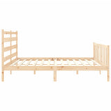 Cadre de lit sans matelas 200x200 cm bois massif de pin