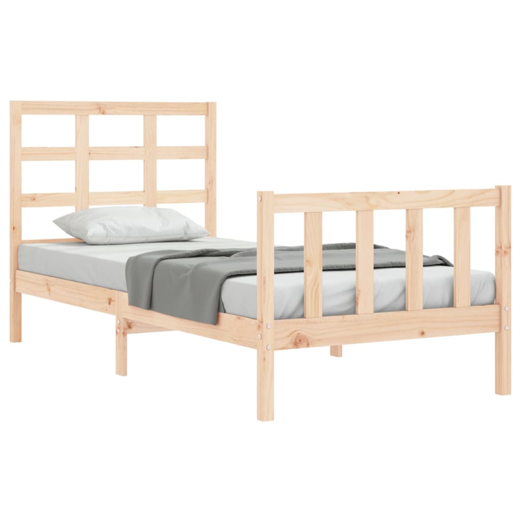 Cadre de lit sans matelas 90x190 cm bois de pin massif