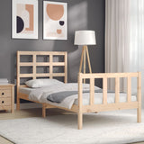 Cadre de lit sans matelas 90x190 cm bois de pin massif