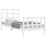 Cadre de lit sans matelas blanc 90x190 cm bois de pin massif