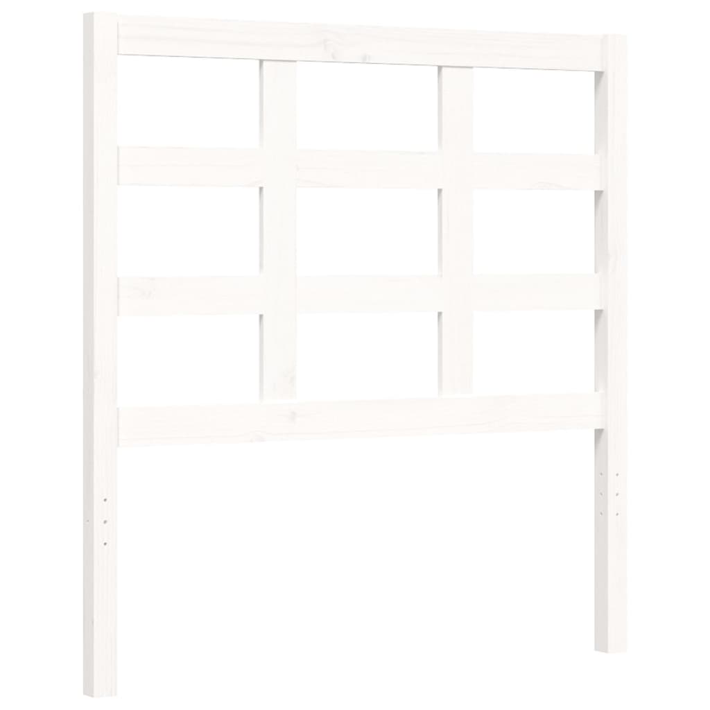 Cadre de lit sans matelas blanc 90x190 cm bois de pin massif