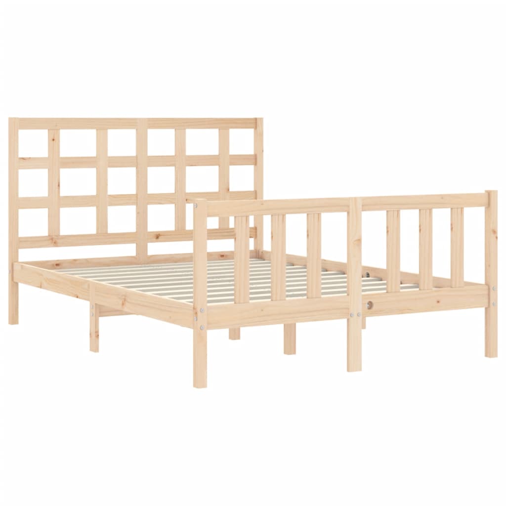 Cadre de lit sans matelas 140x190 cm bois de pin massif