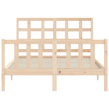 Cadre de lit sans matelas 140x190 cm bois de pin massif