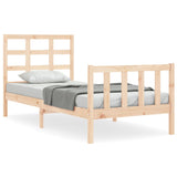 Bed frame without mattress 100x200 cm solid pine wood