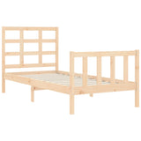 Bed frame without mattress 100x200 cm solid pine wood