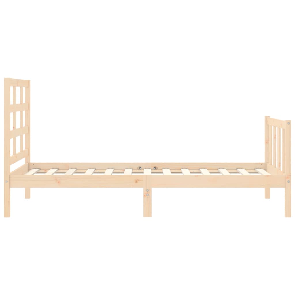 Bed frame without mattress 100x200 cm solid pine wood