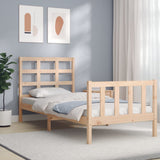 Bed frame without mattress 100x200 cm solid pine wood