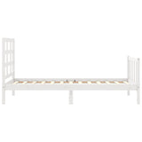 Cadre de lit sans matelas blanc 100x200 cm bois de pin massif