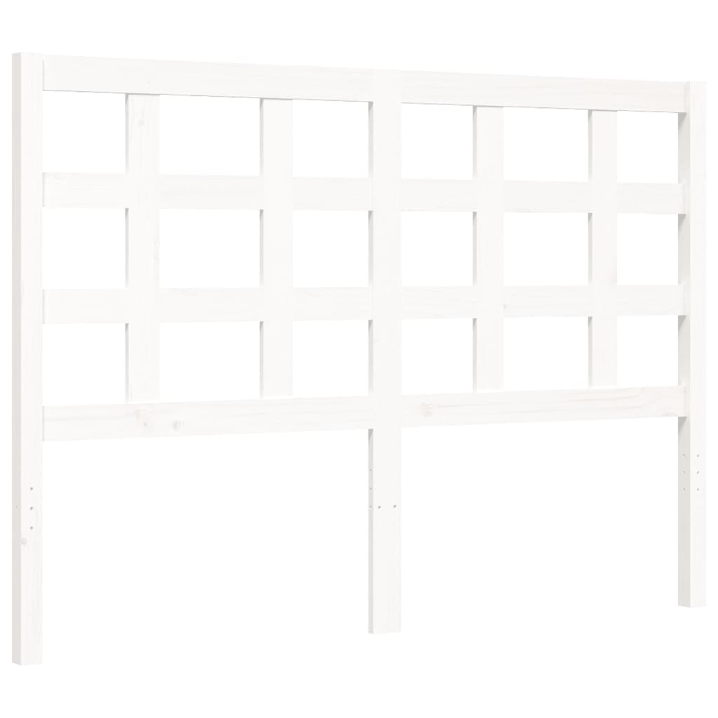 Cadre de lit sans matelas blanc 120x200 cm bois de pin massif