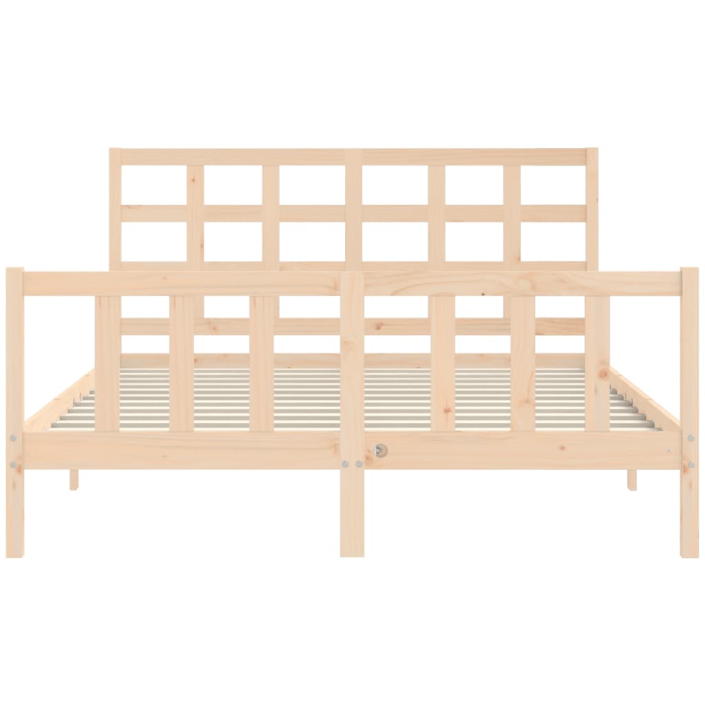 Cadre de lit sans matelas 160x200 cm bois massif de pin