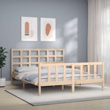 Cadre de lit sans matelas 160x200 cm bois massif de pin