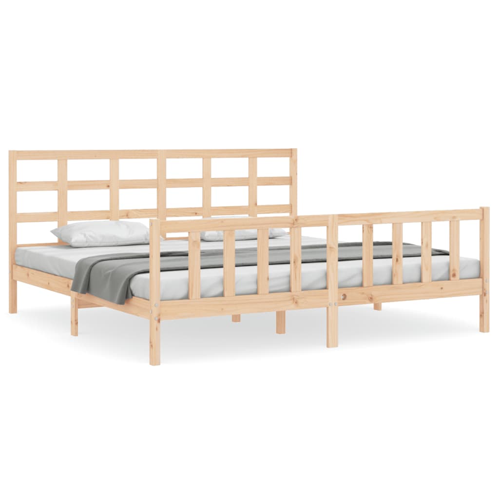 Cadre de lit sans matelas 200x200 cm bois massif de pin