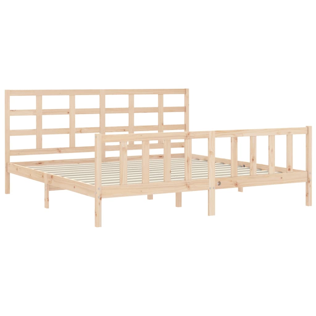 Cadre de lit sans matelas 200x200 cm bois massif de pin