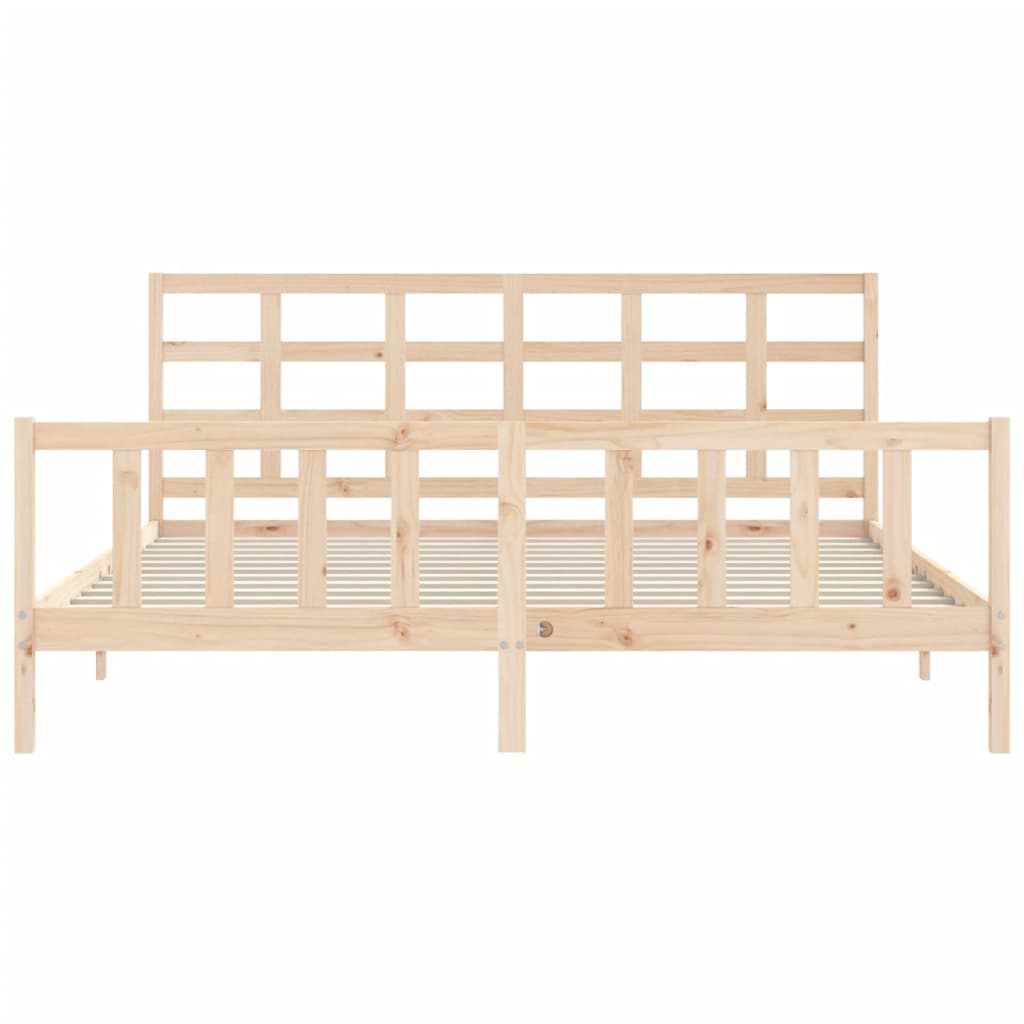 Cadre de lit sans matelas 200x200 cm bois massif de pin