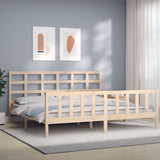 Cadre de lit sans matelas 200x200 cm bois massif de pin