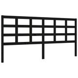 Cadre de lit sans matelas noir 200x200 cm bois massif de pin