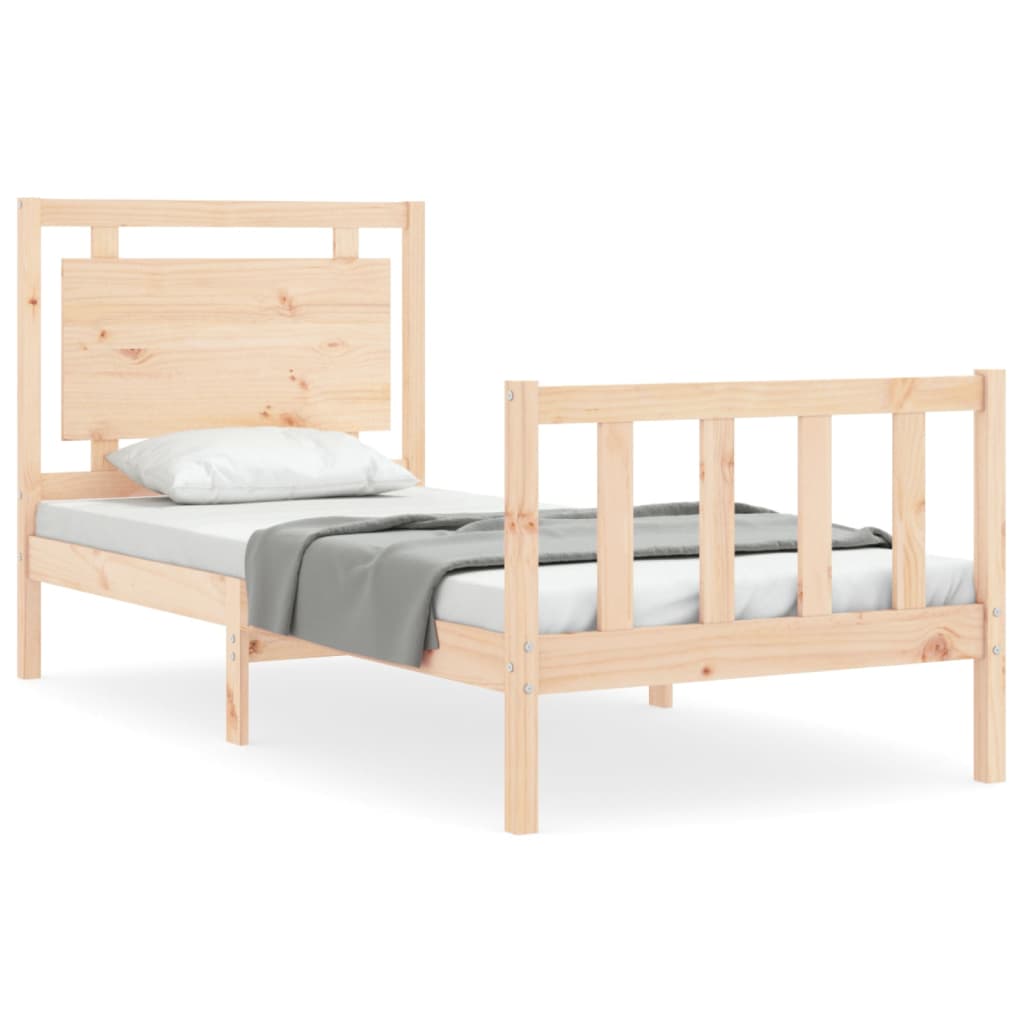 Cadre de lit sans matelas 90x190 cm bois de pin massif