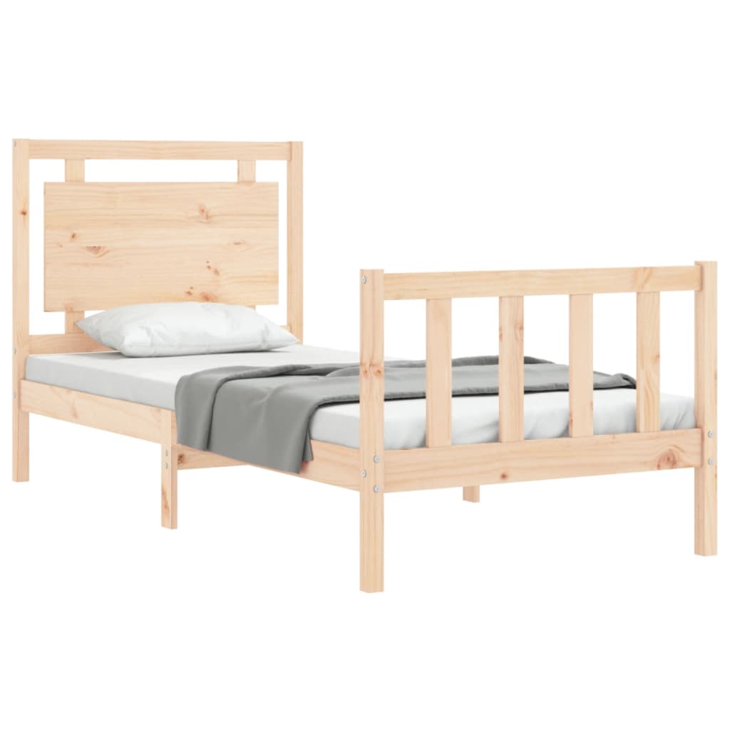 Cadre de lit sans matelas 90x190 cm bois de pin massif