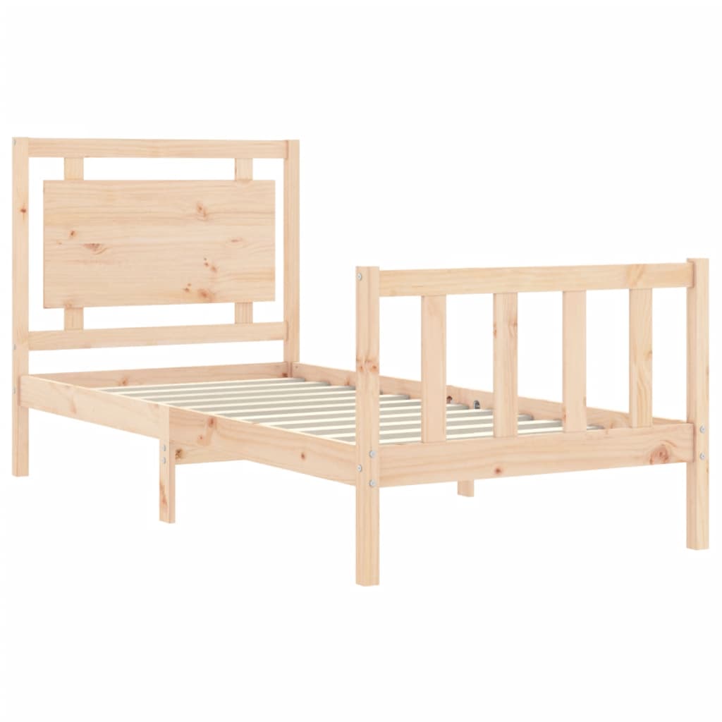 Cadre de lit sans matelas 90x190 cm bois de pin massif