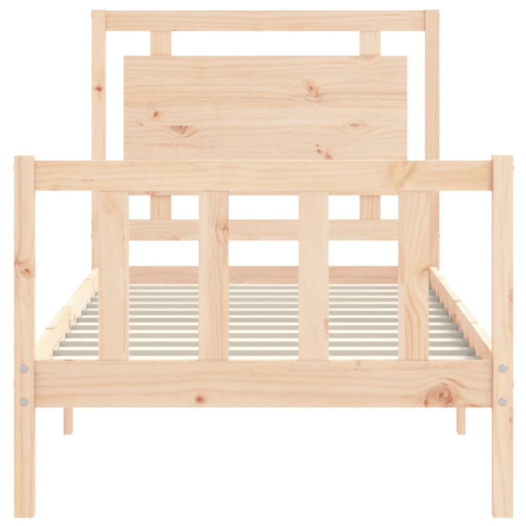 Cadre de lit sans matelas 90x190 cm bois de pin massif