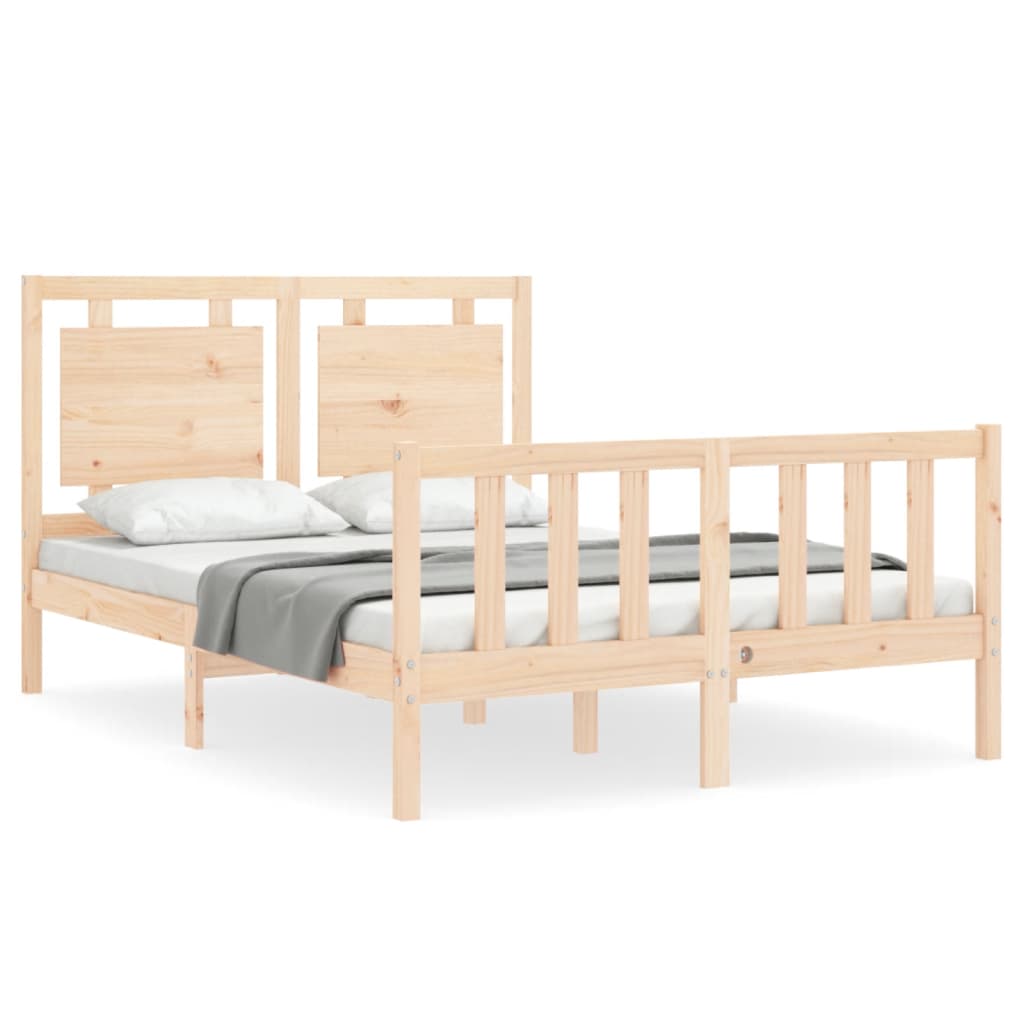 Cadre de lit sans matelas 140x190 cm bois de pin massif