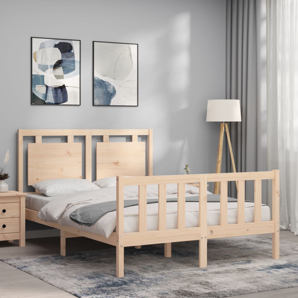 Cadre de lit sans matelas 140x190 cm bois de pin massif