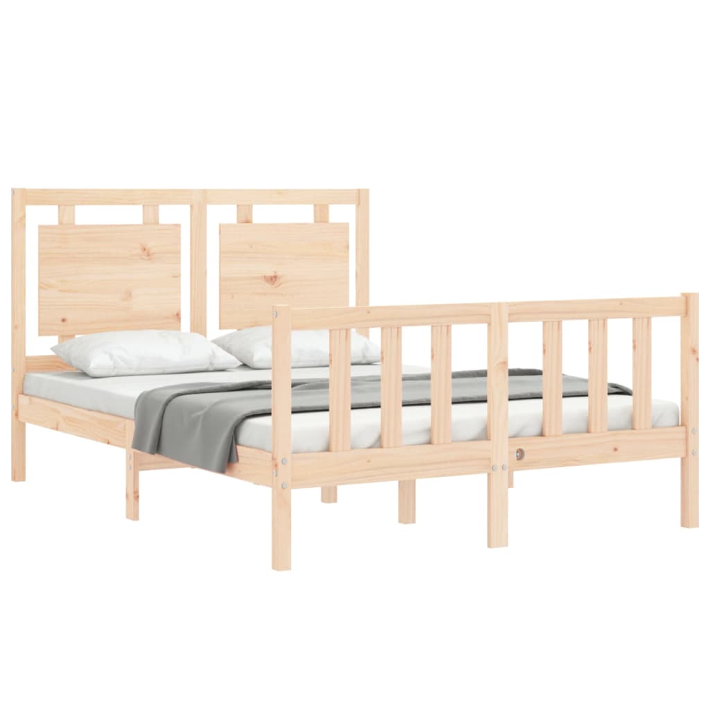 Cadre de lit sans matelas 140x190 cm bois de pin massif