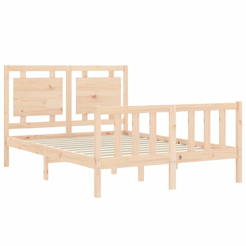 Cadre de lit sans matelas 140x190 cm bois de pin massif